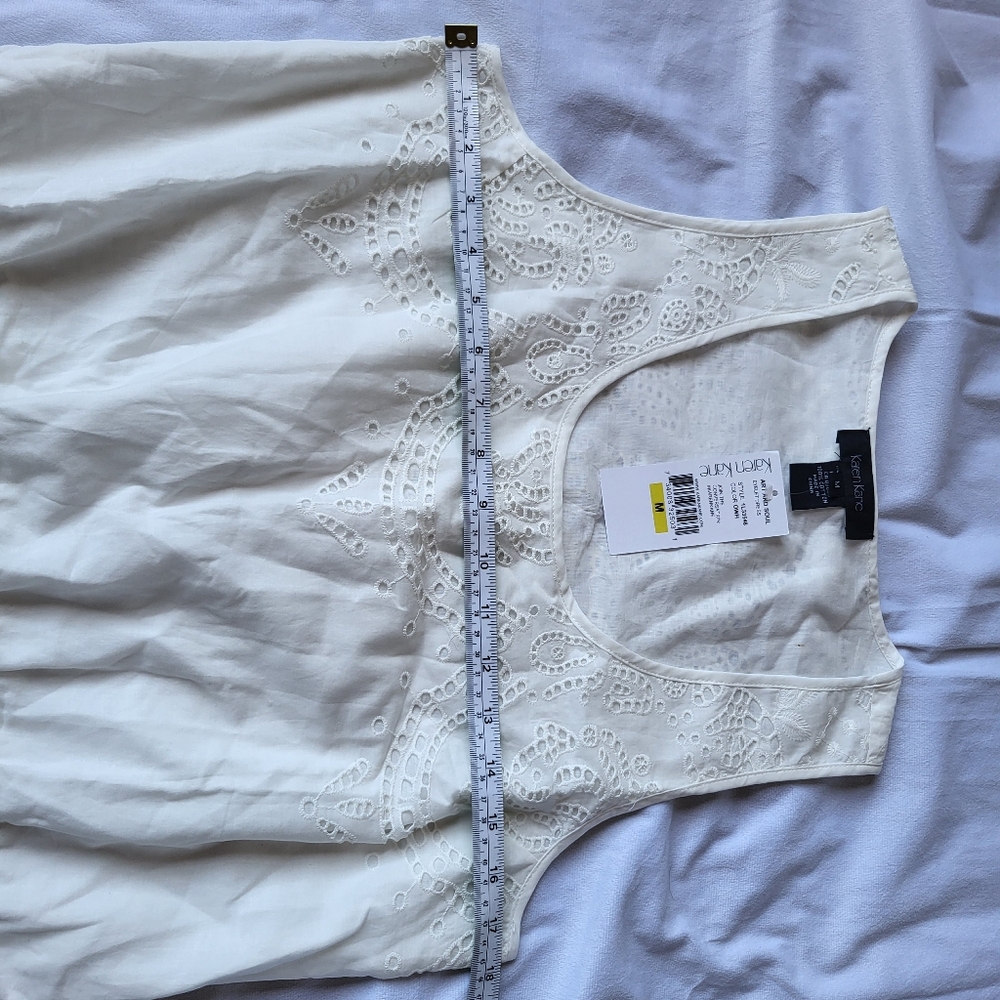 Cottagecore Art And Soul Eyelet Dress Sz M Karen Kane Western Boho Cottagecore - Picture 5 of 9